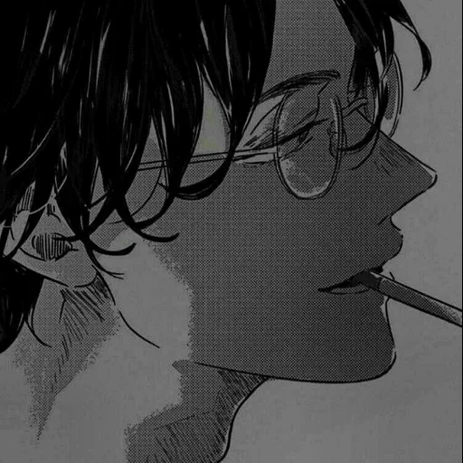 anime, mangá, foto, mangá de anime, anime guy com um cigarro