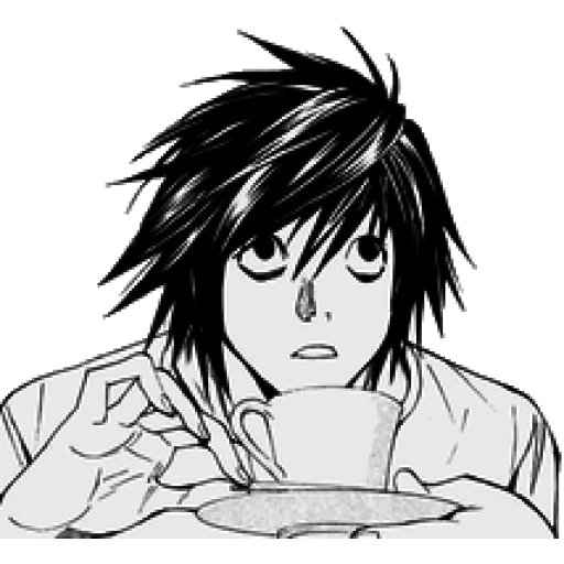 death note, l death note, death note l, drawings of death note, mang light death note