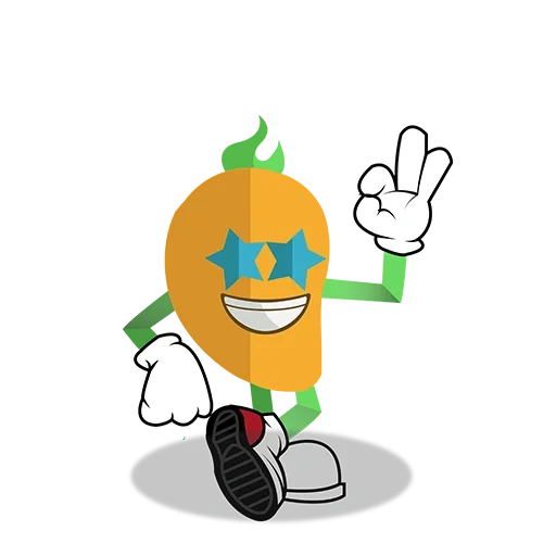 mascot, personajes, palabra de mango, mascota mango von, caricatura de butternet