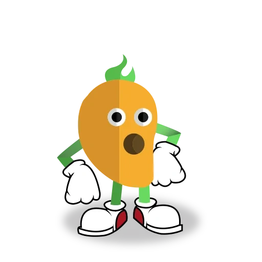 cartone animato di frutta, personaggio di mango, rete di cartoni animati, clipart illustrazione di mushmula, talismano scolastico che disegna frutta