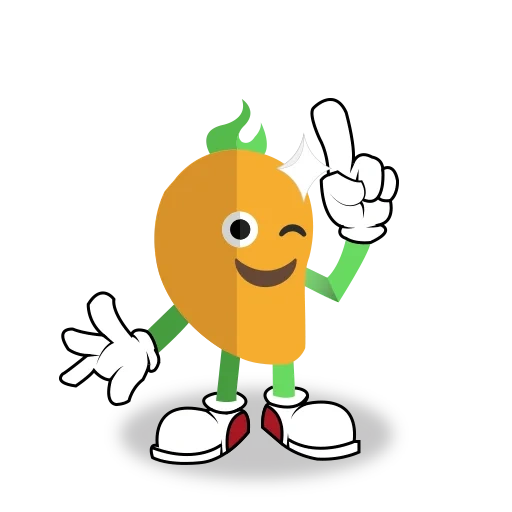 mango character, cartoon network, vector illustration, cartoon character, school mascot pattern fruit