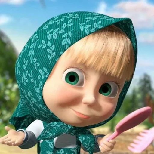 personaggi masha and the bear, cartoni animati per bambini, masha and the bear, little cartoon, nuovo martican