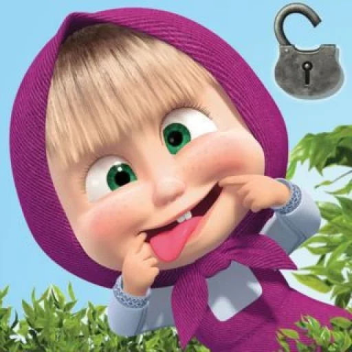 masha and the bear, masha with the tongue from the cartoon masha and the bear, masha e o urso, masha shows the tongue, masha with the tongue