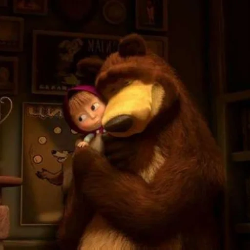 masha and the bear, masha and the bear first meeting musical book, maturian masha and the bear, masha e l'orso incontro 1, bear dal cartone animato masha e l'orso