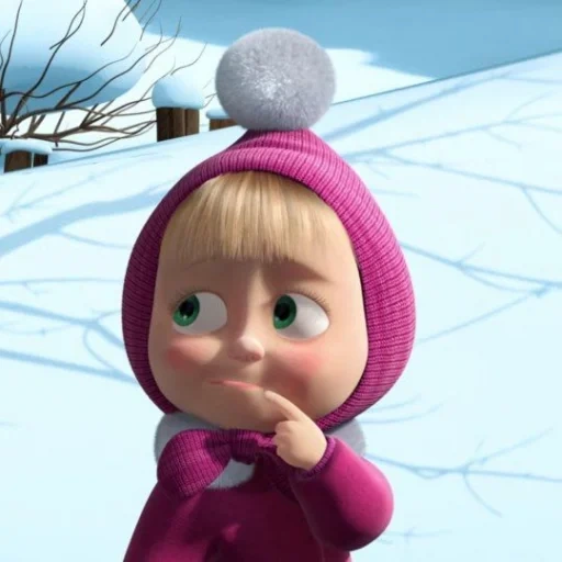 masha and the bear, masha from the cartoon masha and the bear, evil masha from the cartoon masha and the bear, masha and the bear masha winter, masha and the bear new year