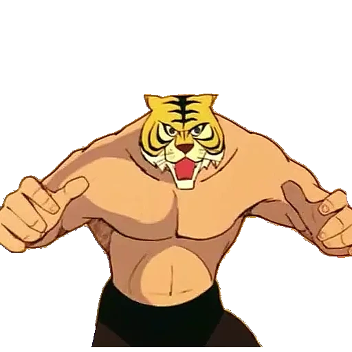 эмодзи, тигр мультяшный