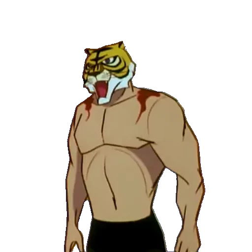 tiger man, наклейка ман тигр, биг пан полный рост
