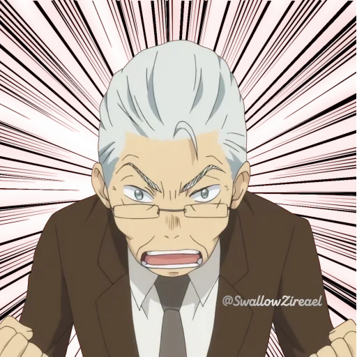 anime, anime pria tua, karakter anime, karakter manga, anime pria tua kaya