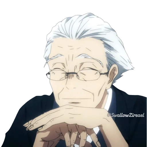 anime, anime, personaggi anime, anime nonno butler, anime grigio mano