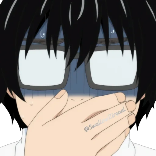 anime, picture, anime characters, anime straightens glasses, anime tonari no seki-kun