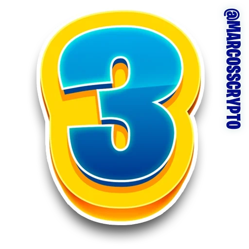número, sinal, tv3 logo, clipe de carta, logo azul amarelo