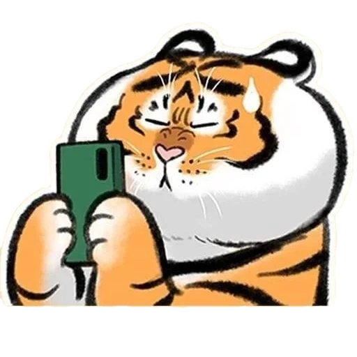 ein molliger tiger, der tiger ist lustig, fett tiger, fat tiger bu2ma, eine mollige zeichnung