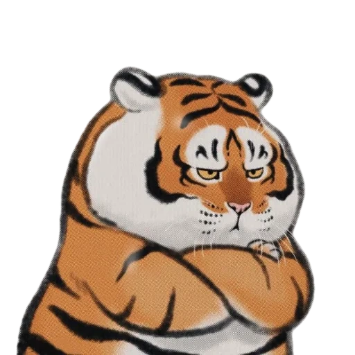 tigre, el tigre es lindo, un tigre gordito, arte gordito de tigre, ilustración de tigre