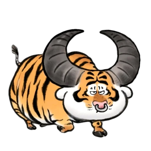 tiger, ein molliger tiger, der tiger ist lustig, bu2ma_ins tiger, tiger illustration