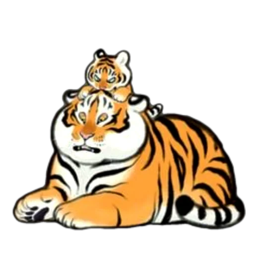 тигр, тигр милый, тигр смешной, тигр тигренок, толстый тигр bu2ma