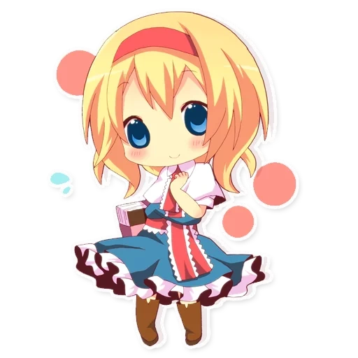 чиби аниме, чиби, чибики, алиса маргатроид чиби, alice chibi тохо