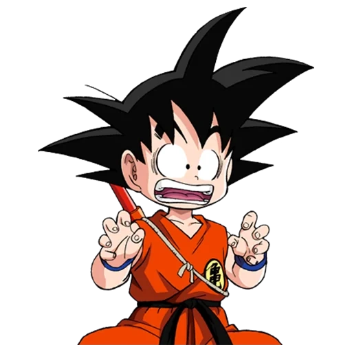 goku, аниме, гоку маленький, драконий жемчуг, гоку наклейка драгон болл