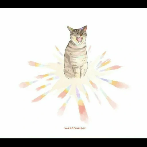 gato, arte da mosca, desenho de gatos, ilustração de gatos, ilustração de um gato