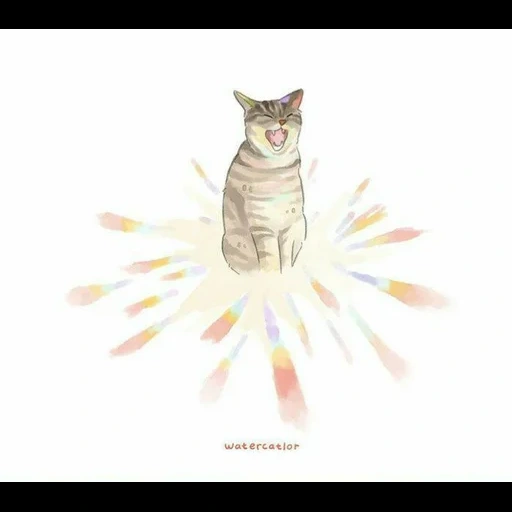 chat, art des mouches, dessin de chat, illustration de chat, illustration d'un chat