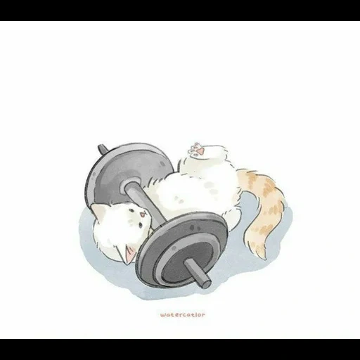 dumbbell, diagram, ilustrasi, gambar yang lucu