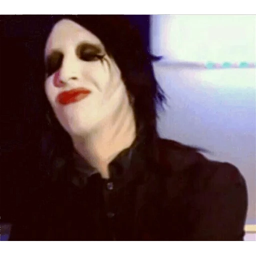 marilyn manson, manson marilyn manson, profil marilyn manson, marilyn manson est triste, souriant marilyn manson