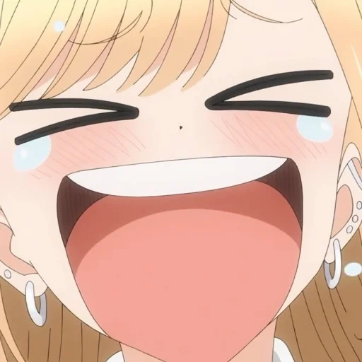 animação de saliva, saliva de anime, animação movida, marin kitagawa, personagem de anime