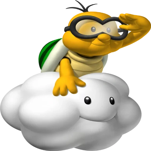 mario rakitu, carte de lakitu mario, peinture nuage mario, mario kart 7 secrets, tortue nuage mariol