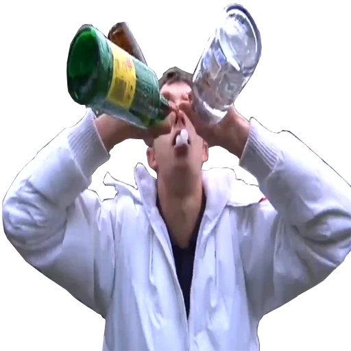 the male, bottle, drinks an energy, bottle energy