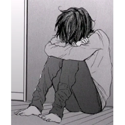 animação triste, namorado triste anime, cara de anime triste, menino de anime triste, cara triste foto de anime