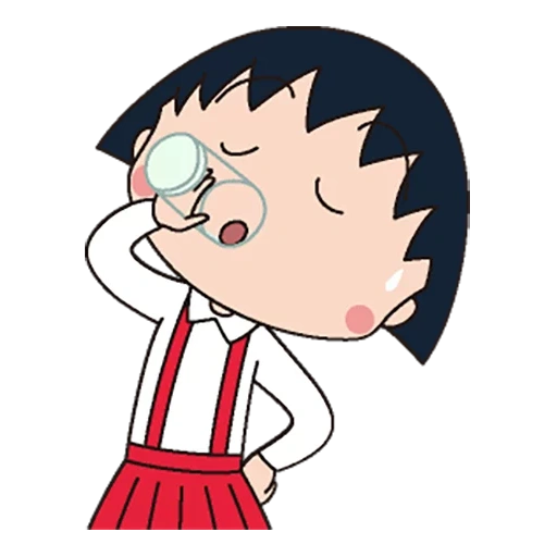 рисунок, маруко чан, чиби маруко чан, chibi maruko-chan