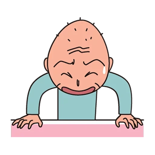 baldness, textbook, people, baby 5 senses icon, cartoon man