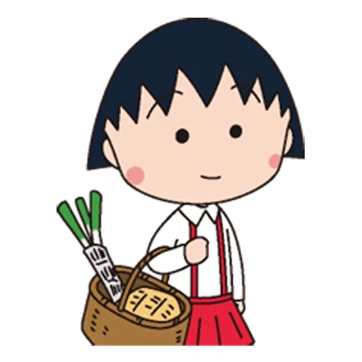 chibi maruko-chan, маруко чан, чиби маруко чан, chibi maruko, макото чан стикер