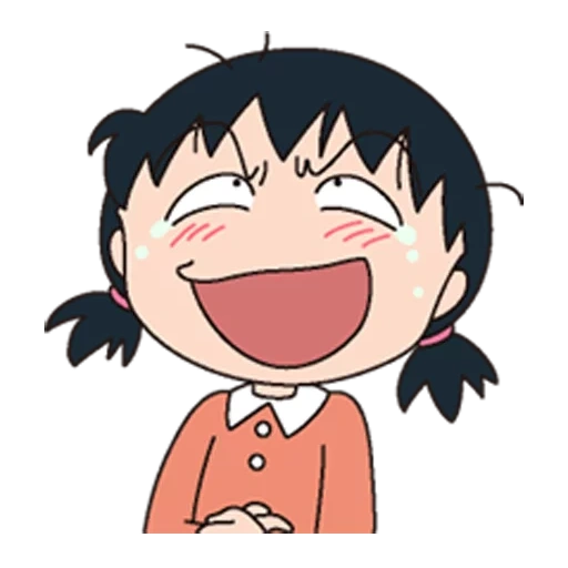 чиби маруко, chibi maruko-chan, чиби рожицы, макото чан стикер, маруко чан