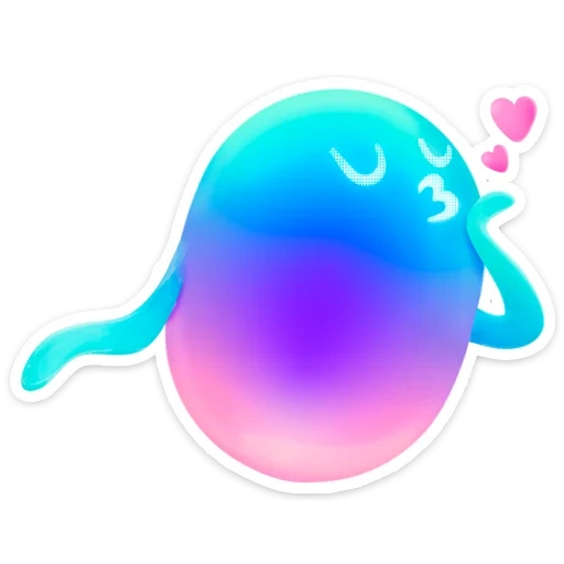 ball, slime, neon gradient, bubbles vector, transparent background