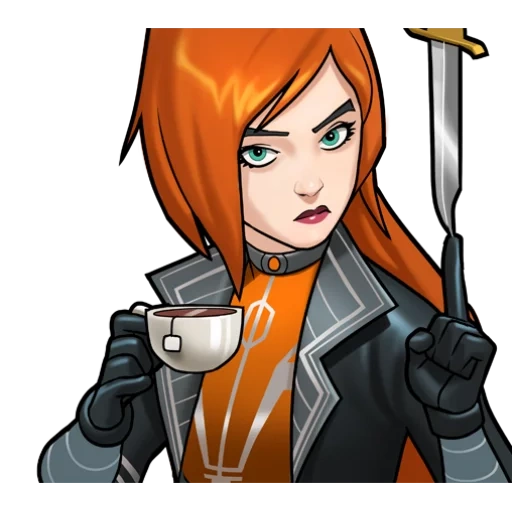 аниме, бладстоун, elsa bloodstone, эльза бладстоун, marvel avengers academy