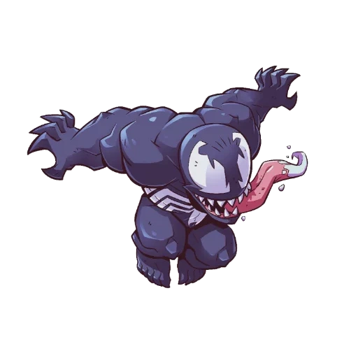 veleno, venom chibi, venom chibi, venom render, chibi marvel venom