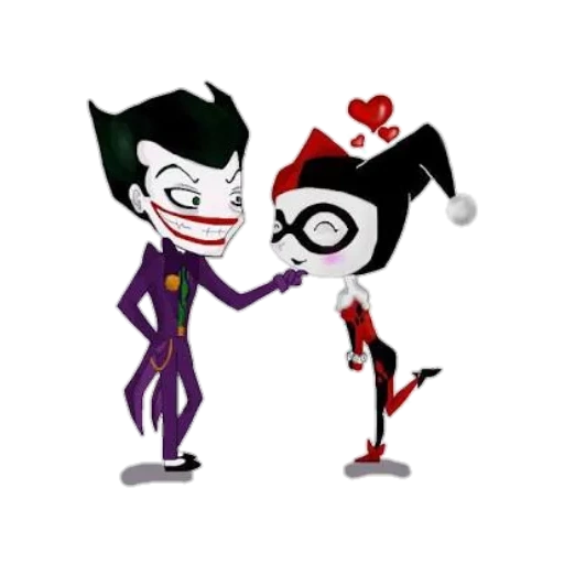 харли квинн, харли квинн джокер, joker and harley quinn, харли квинн джокер чиби, джокер харли квинн мультяшные