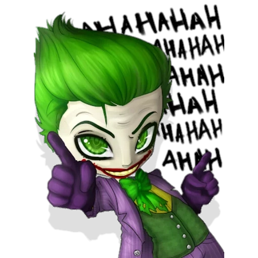 joker, palhaço chibi, palhaço, palhaço de anime chibi, equipe de suicídio de palhaço chibi