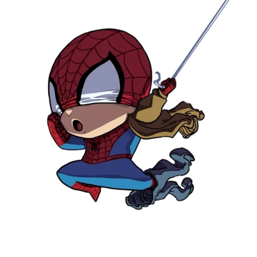 hombre araña, chibi man spider, miles morales chibi, chibi marvel man spider, chibi heroes marvel pauk man