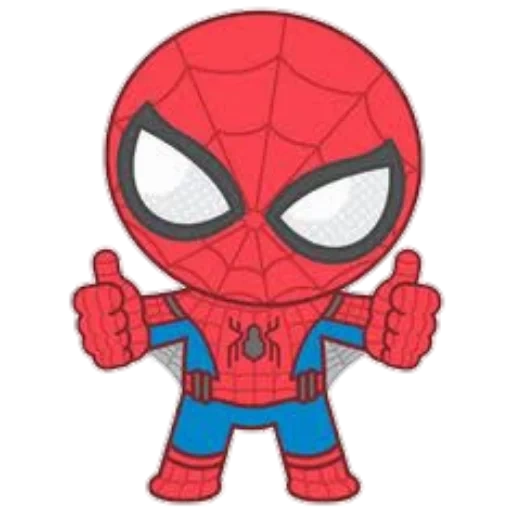 hombre araña, chibi man spider, una araña de hombre pequeño, chibi marvel man spider, chibi heroes marvel pauk man