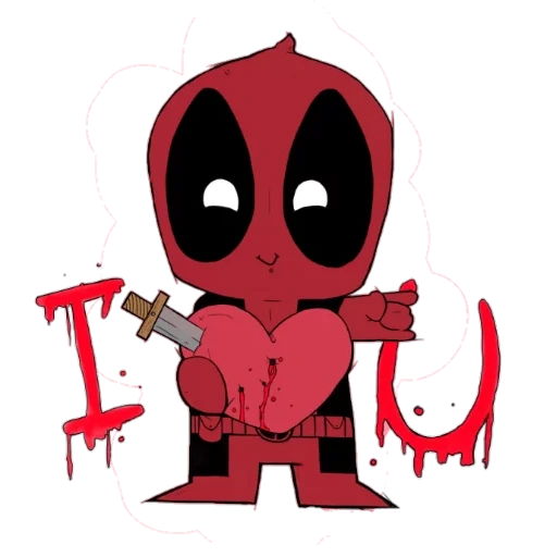 dead pool, deadpool 2, chibi deadpool, dibujos de deadpool, deadpool con una cruz