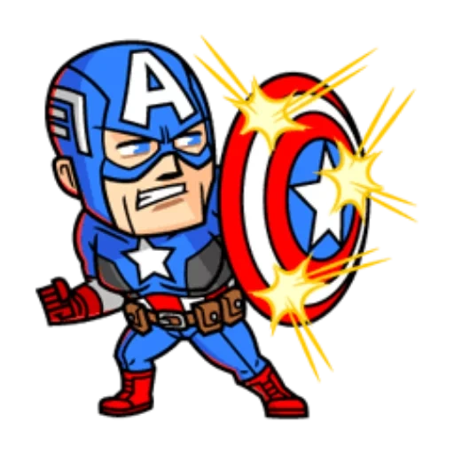 marvel, mini marvel, marvel mini hero, chibi captain of marvel america