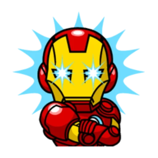 mini marvel, iron man, iron man mini, cartoon d'iron man