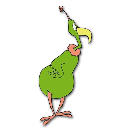 die ente, der vogel, der kiwivogel, green bird, schlaue papageien illustration