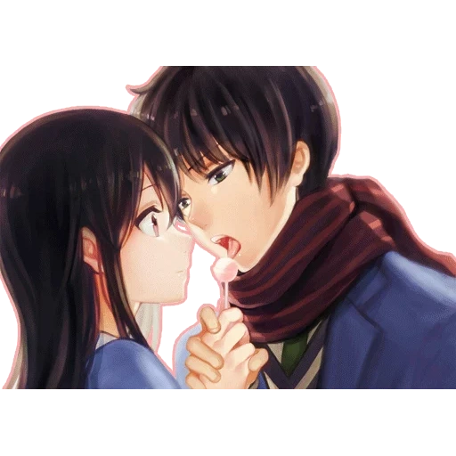 bild, anime paare, anime mädchen, anime romantik, yato hiyuri liebe