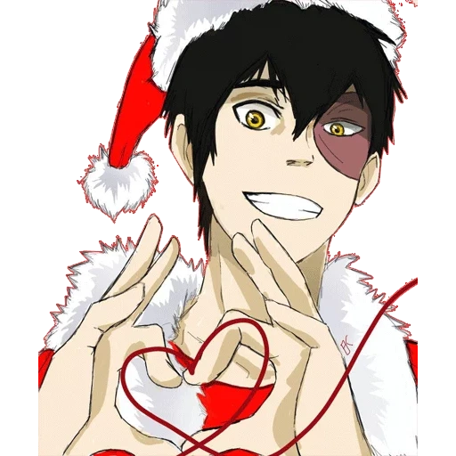 anime, zuko christmas, anime de natal, personagens de anime, titãs eren natal