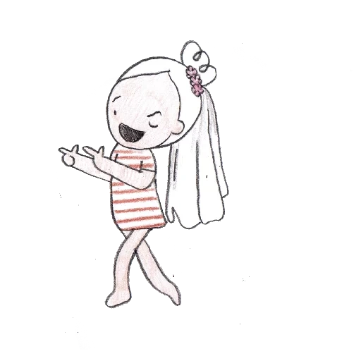 girl, illustration, drawings of the idea, cute drawings, children's drawings
