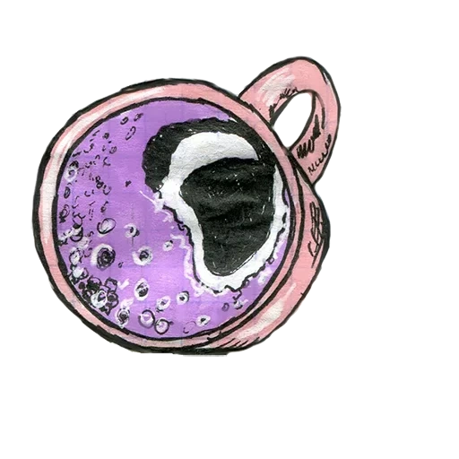 retro eye, illustration, jewelry, purple ornaments, ring purple eye