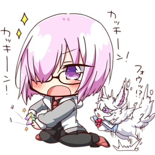 red cliff and red root, anime picture, saint quartz fate, kawai art chibi destiny, faith in mash kirielight red cliff