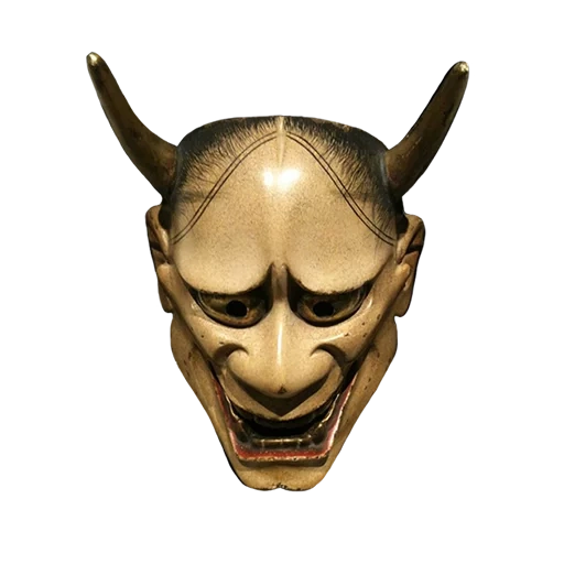 маска, маска рогами, маска демона, японские маски, маска японского демона хання